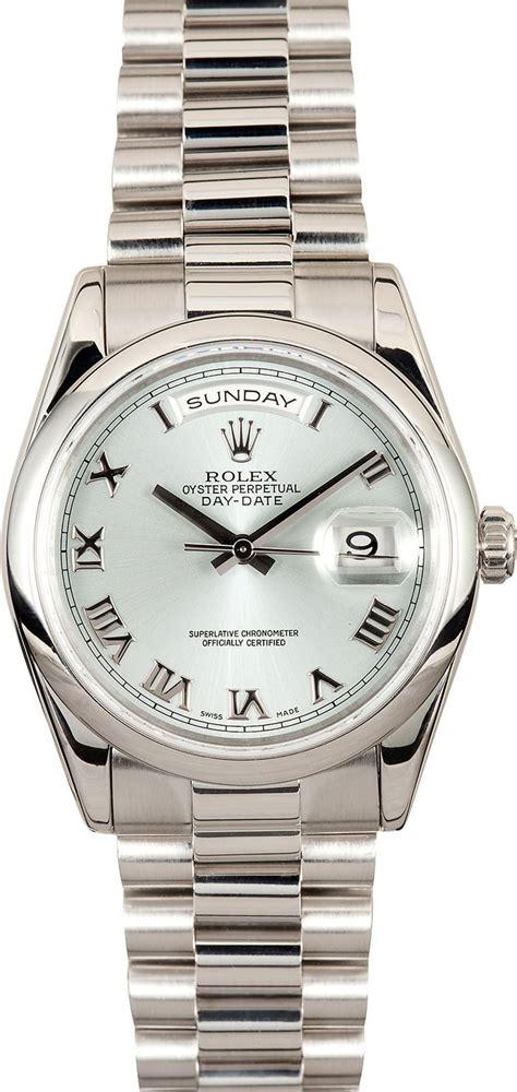 rolex platinum day date 36mm.